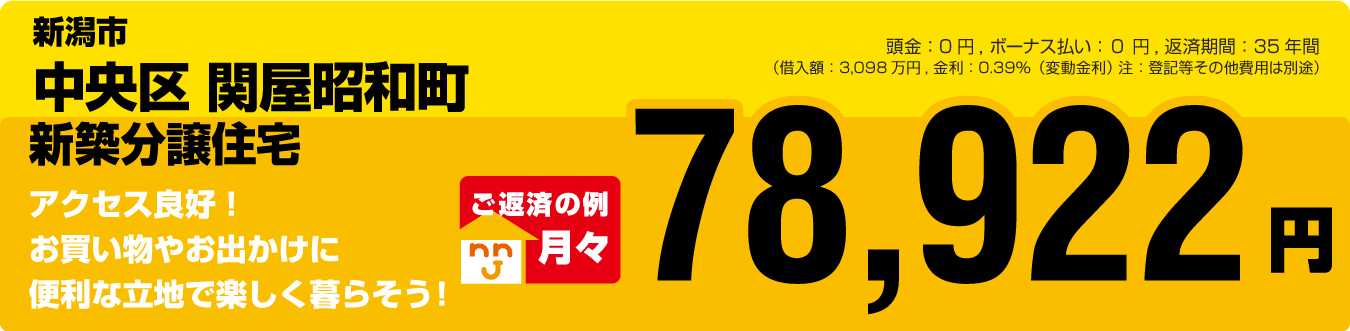 中央区 関屋昭和町 建売
