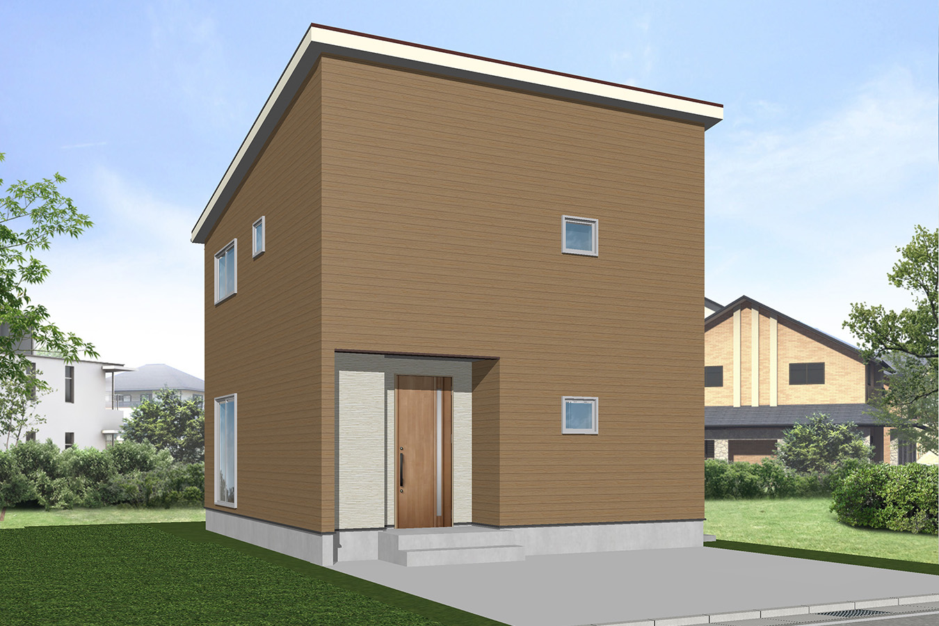 NJLC新発田市西園町25-A棟_外観パース