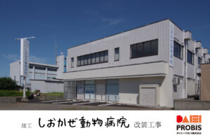 ダイエープロビス竣工報告 しおかぜ動物病院 改装工事
